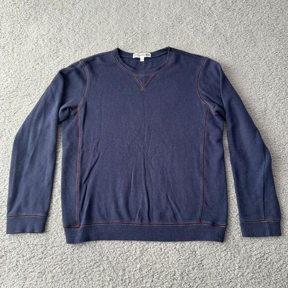 Vintage Uniqlo Sweater Mens Small Blue Sweatshirt Ines De La Fressange Paris 90s - Picture 2 of 11